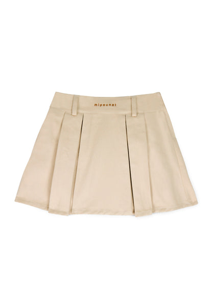 Mipounet Beige Pleated Nina Skirt