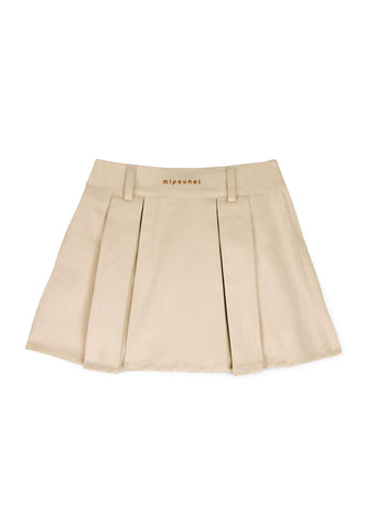 Mipounet Beige Pleated Nina Skirt