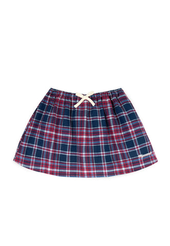 Mipounet Red Tartan Lorena Mini Skirt