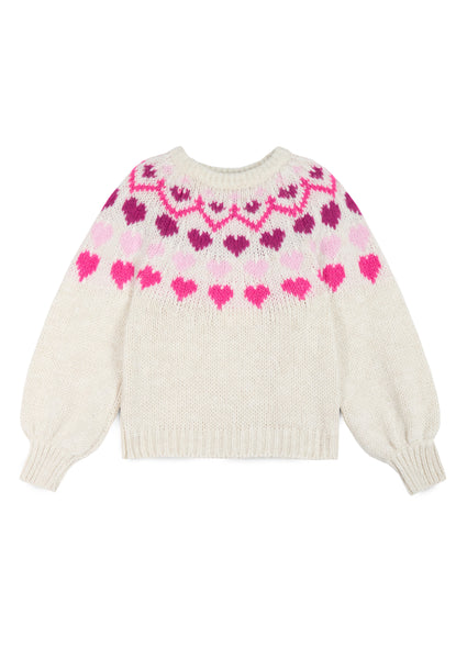 Mipounet Ecru Love Nordic Sweater