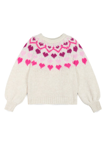 Mipounet Ecru Love Nordic Sweater