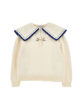 Philosophy Knit Logo Sweater with Sailor Collar