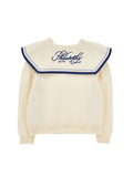 Philosophy Knit Logo Sweater with Sailor Collar