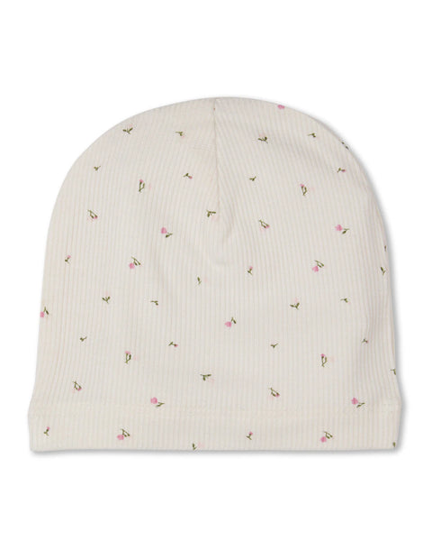 Minimoi Gardenia/Pink Sprigs Have Sprung Beanie