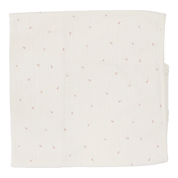 Lilette Cream/Floral Printed Pointelle Blanket