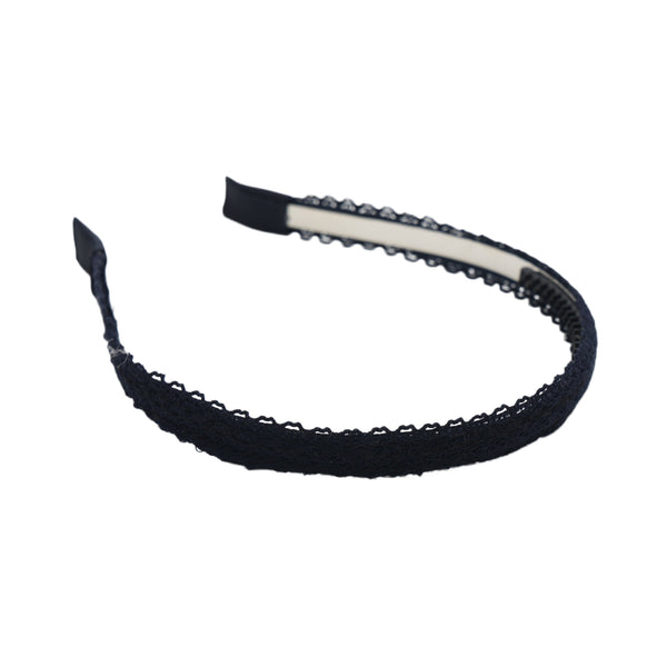 Halo Luxe Navy Ivy Scalloped Lace Headband