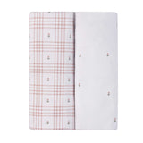 Ely's & Co Pink Floral  Linear Floral Bassinet Sheets