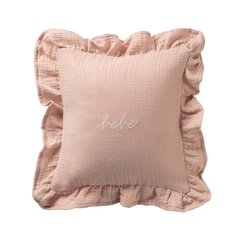 Domani Home Pink Gauze Bebe Ruffle Accent Pillow