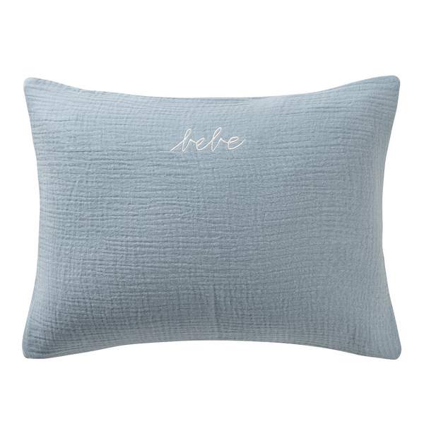 Domani Home Gauze Blue Linen Boudoir Sham - Bebe