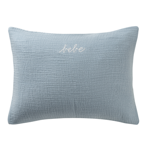 Domani Home Gauze Blue Linen Boudoir Sham - Bebe