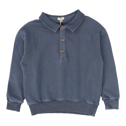 Lil Legs Blue Wash Sweatshirt Polo