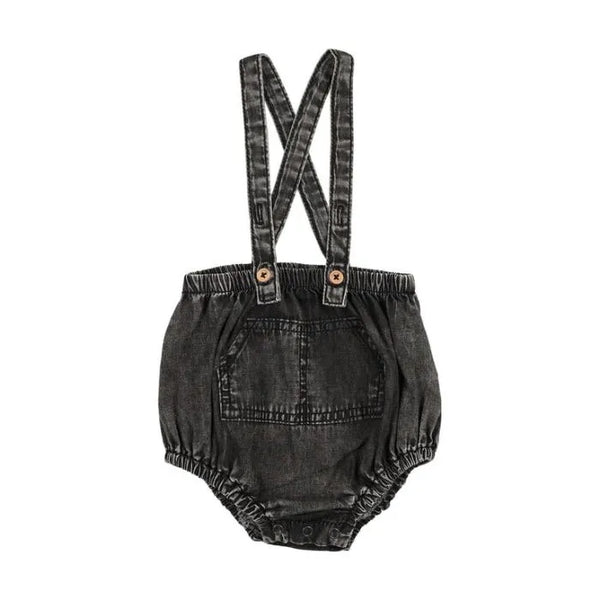 Lil Legs Black Wash Pocket Suspender Bloomers