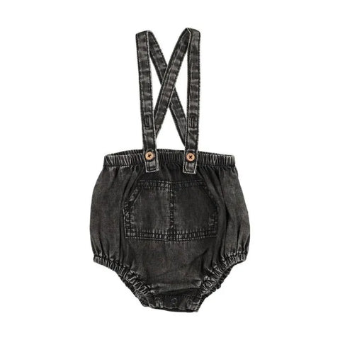 Lil Legs Black Wash Pocket Suspender Bloomers