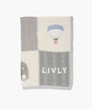 Livly Stockholm Light Blue Playroom Knitted Blanket