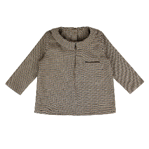 Coco Blanc Peter Pan Houndstooth Shirt