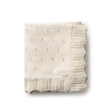 Domani Home Natural Scalloped Pointelle Baby Blanket