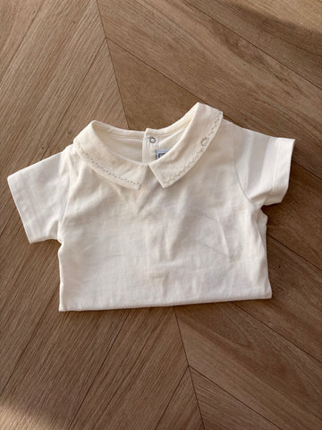 Tartine et Chocolate Nacre Short Sleeve Collared Body