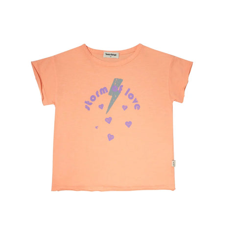 Tocoto Vintage Baby Dark Pink Storm Love T-shirt