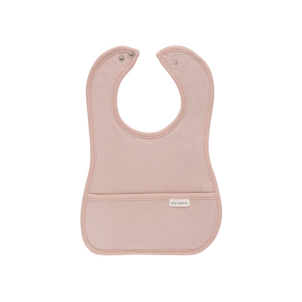 Ely’s & Co. Blush Pink Toddler Rib Bib