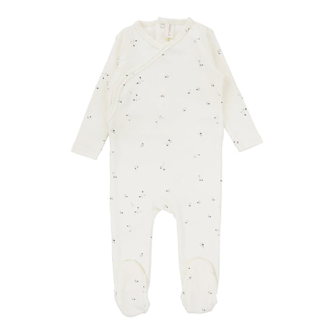 Lilette Ivory Clover Wrapover Footie