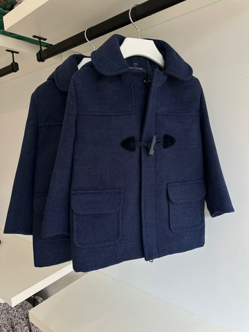 Emanuel Pris Navy Blue Toggle Coat