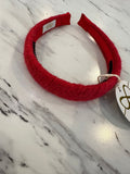 Halo Luxe Red Avery Ribbed Knit Headband