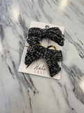 Halo Luxe Black Clara Tweed Double Clip Set