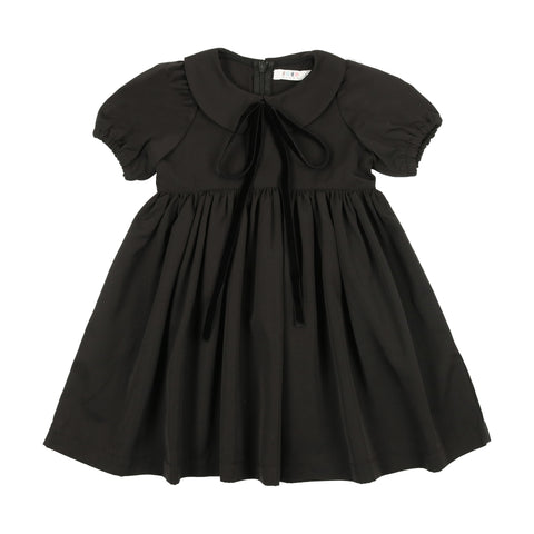 Coco Blanc Black Short Sleeve Structured Dress