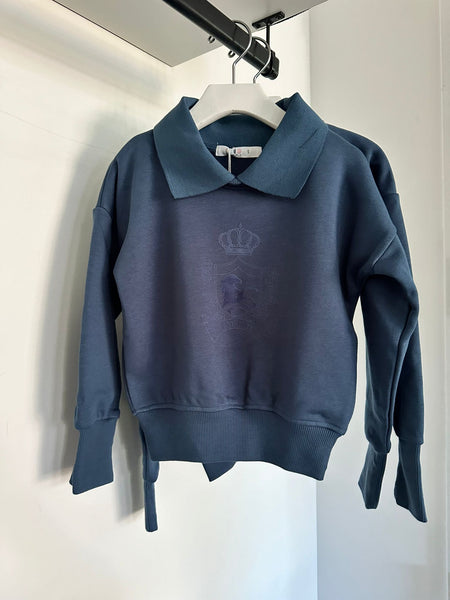 Coco Blanc Blue Crest Sweatshirt