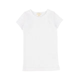 Lil Legs Pure White Ribbed Short Sleeve Tee
