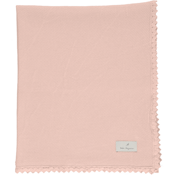 Bebe Organic Dusty Rose Honeycomb Blanket