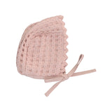 Bebe Organic Dusty Rose Waffle Bonnet