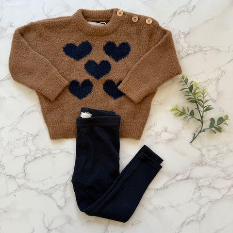 TAO Baby Brown Bobcat Hearts Sweater