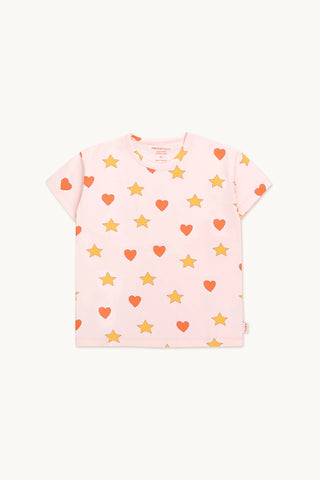 Tinycottons Pastel Pink Hearts Stars Tee