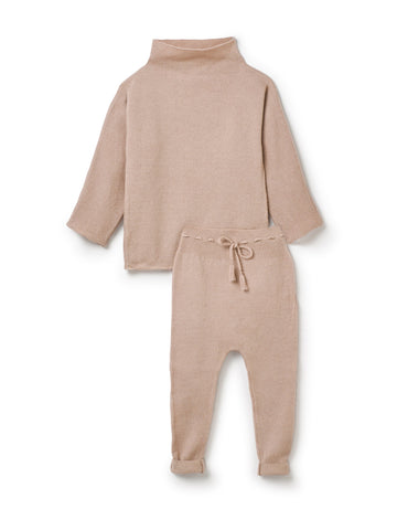 Belle Enfant Rose Funnel Sweater + FL Legging Set