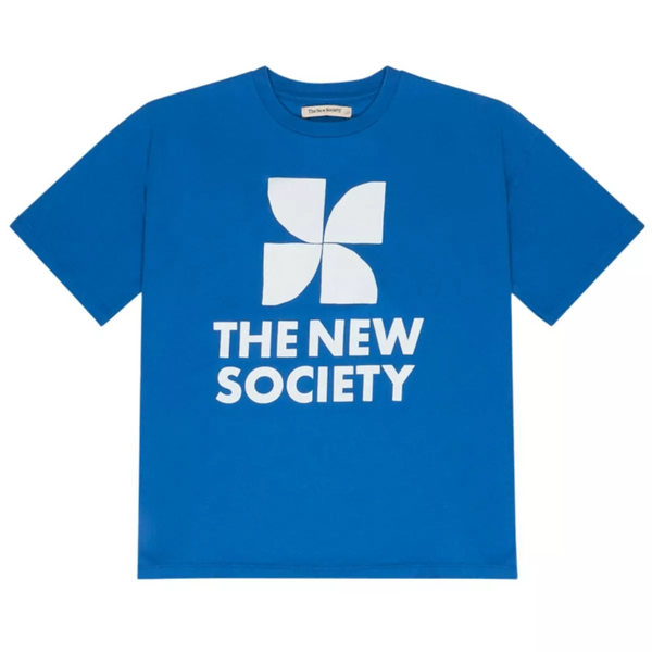 The New Society Cobalt Mykonos Logo T-shirt