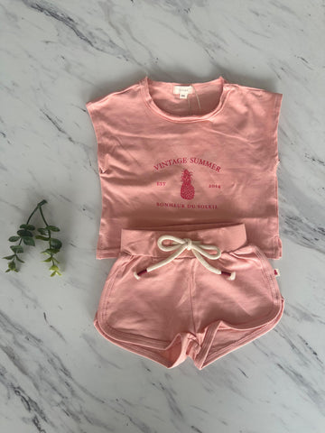 Lil Legs Coral Toddler Set