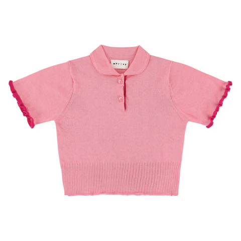 Morley Soft Pink Xaby Girls Knit Sweater