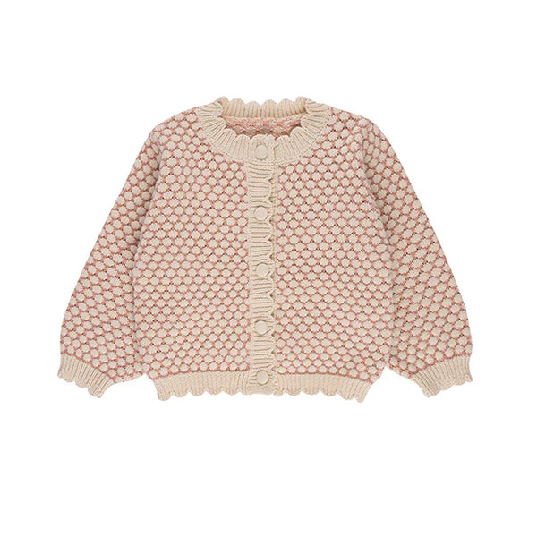 Ely's & Co. Pink Popcorn Knit Cardigan