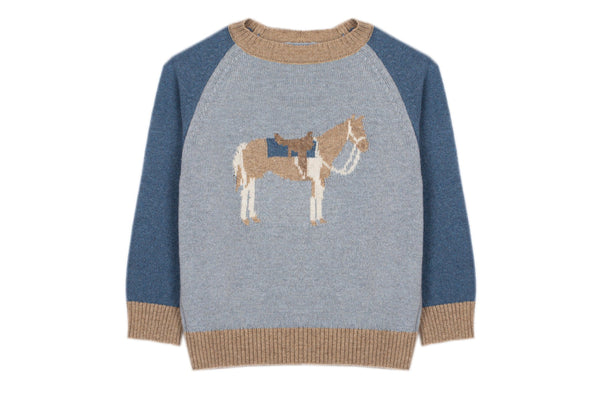 Patachou Blue Horse Sweater