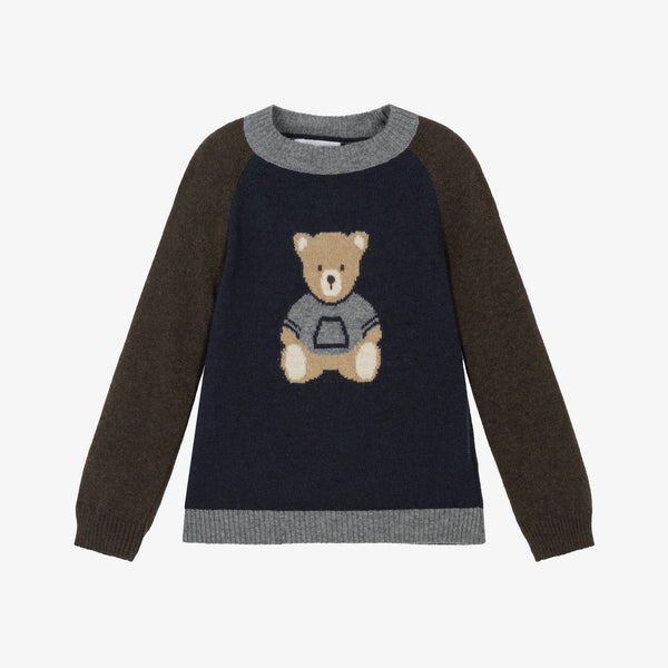 Patachou Navy Bear Sweater