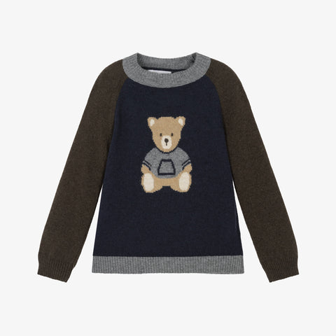 Patachou Navy Bear Sweater