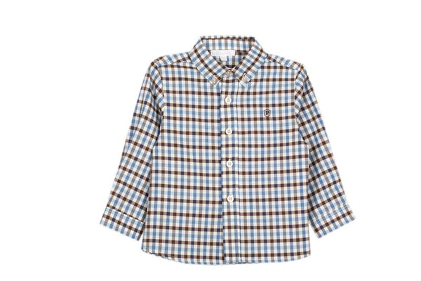 Patachou Blue/Brown Checkered Shirt