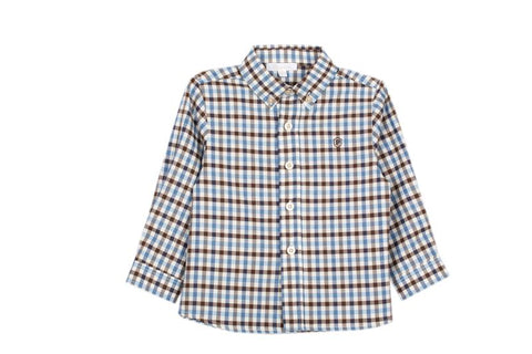 Patachou Blue/Brown Checkered Shirt