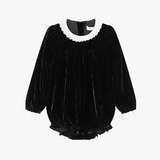 Coco Blanc Black Velvet Romper