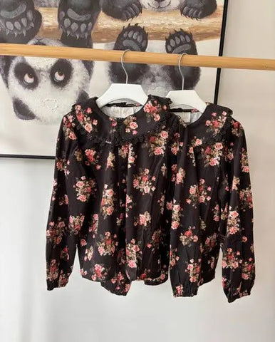 Petite Amalie Vintage Roses Cord Blouse