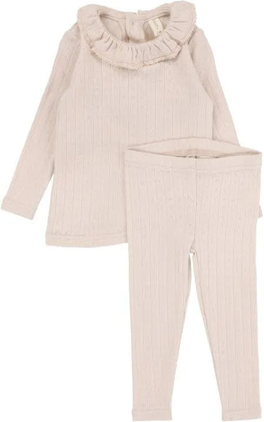 Lilette Petal Ruffle Fine Pointelle Collar Set FPCS-PTR