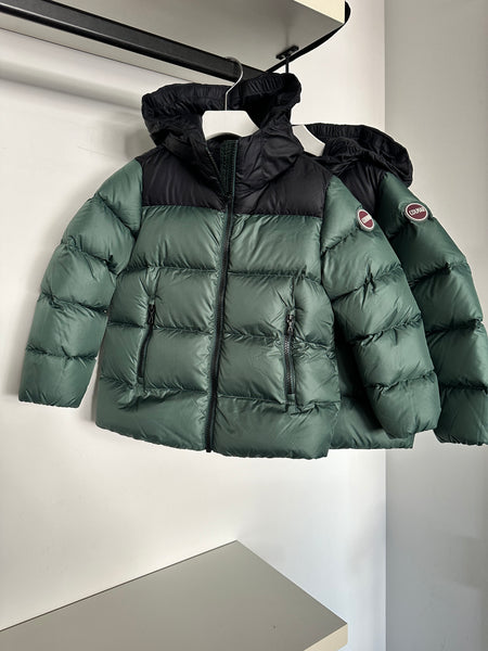 Colmar Bottle Green & Black Color Block Down Jacket