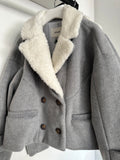 Dixie Grey Melange Shearling Jacket