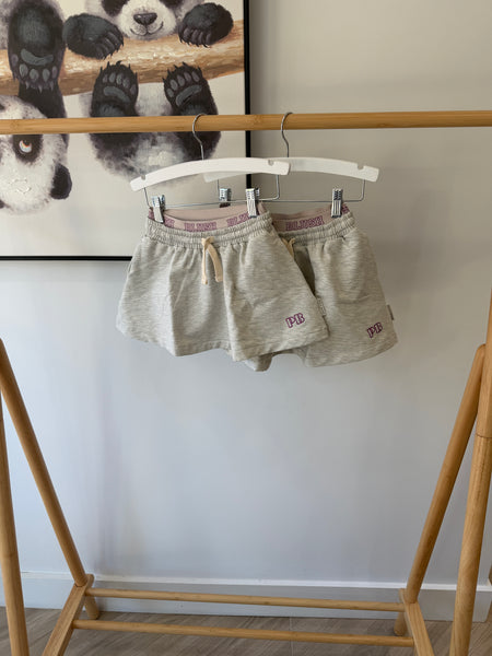 Petit Blush Grey Melange Midi Sweat Skirt